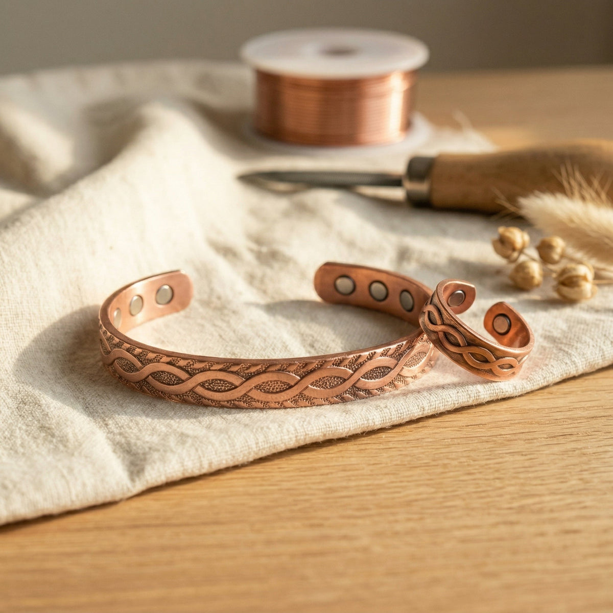 Zarino Jewellery's Knot Copper Set
