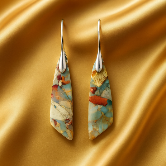 Rustic Stone Vintage Earrings