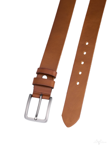 Elegant leather trouser belts