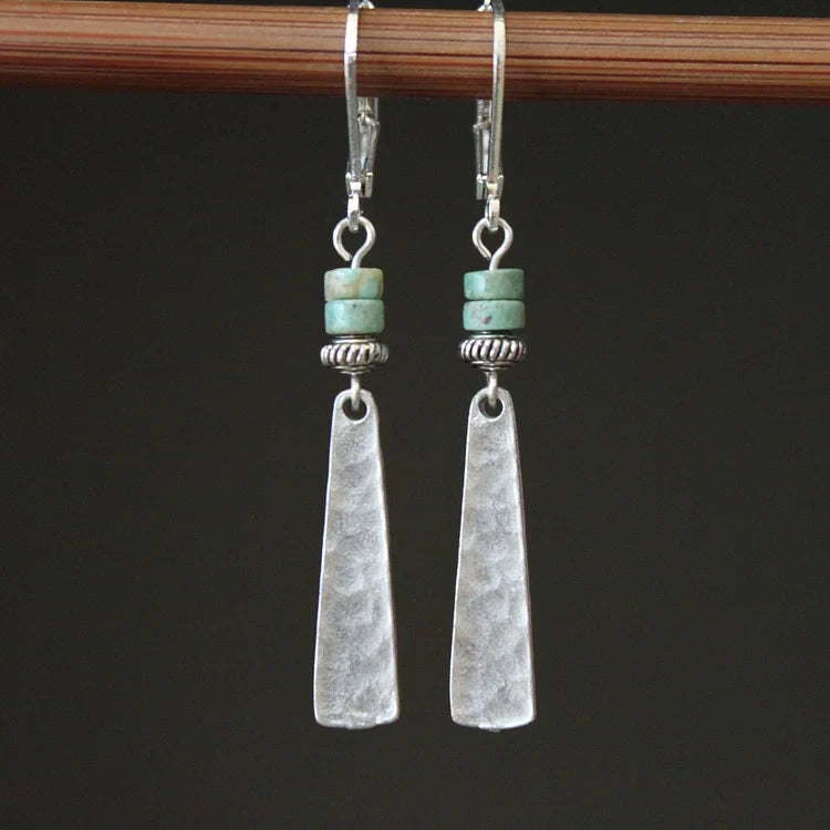 Vintage Turquoise Silver Bobo Earrings