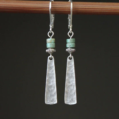 Vintage Turquoise Silver Bobo Earrings