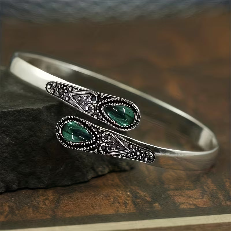 Crimson Elegance Filigree Bracelet
