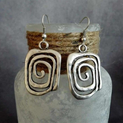 Luxe Spiral Silver Earrings