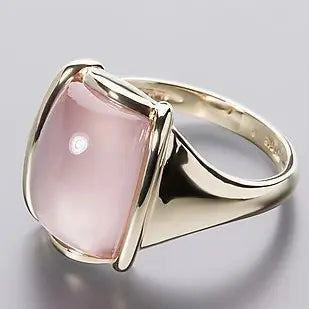 Square-Cut Rose Gold Vintage Ring
