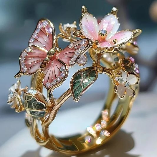 Vintage Golden Prifddinas Floral Ring
