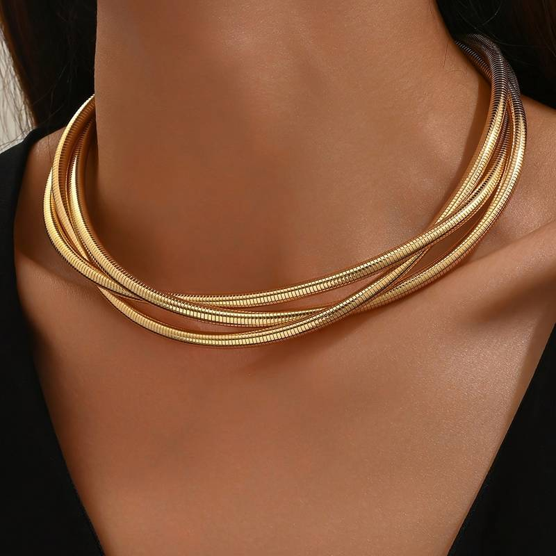 Luxe Layered Golden Chain Necklace