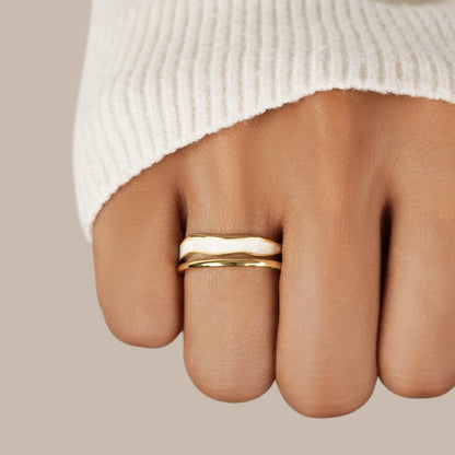 Gold Sculptural Wrap Ring