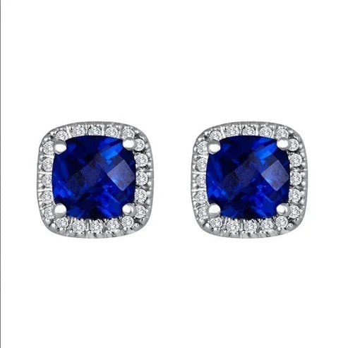 Saphir Square Stud Earrings