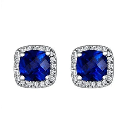 Saphir Square Stud Earrings